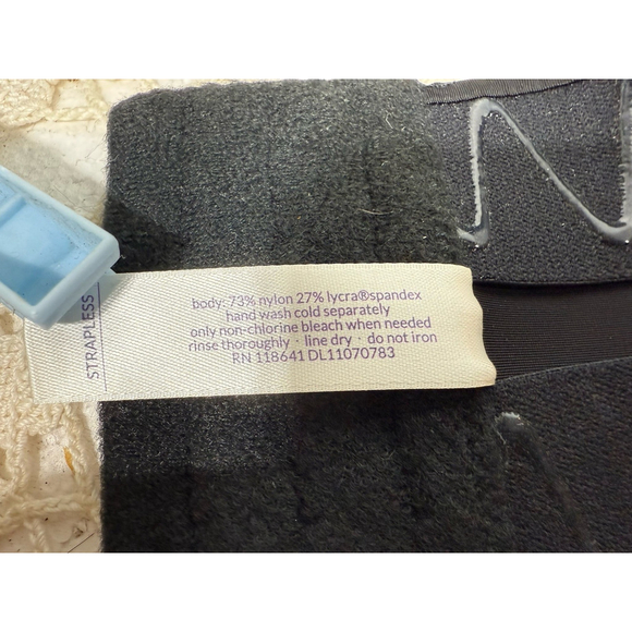 Cacique Women Bra 46C Black Strapless Underwire - Picture 4 of 5